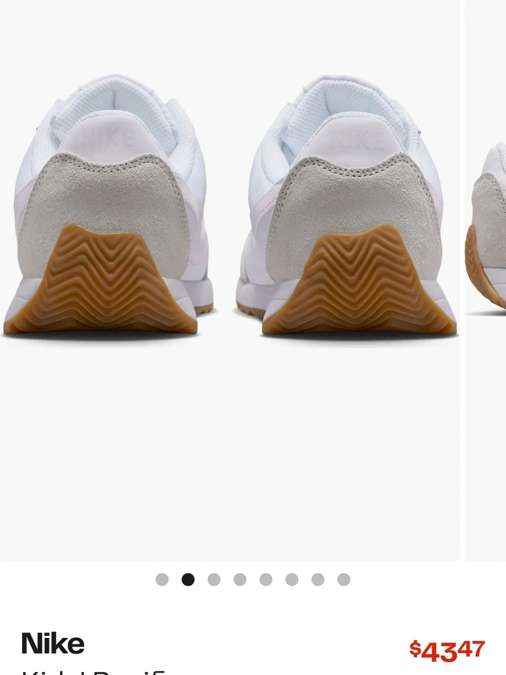 Nike Kids White and Gum Classic Sneakers